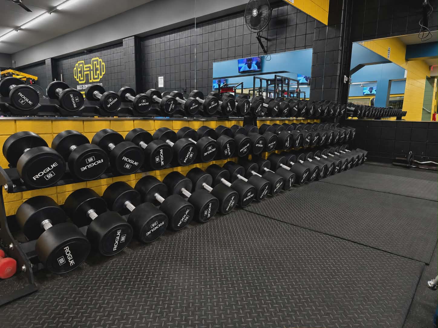 Cleveland Fitness Club indoor track and gym facility used by corporate wellness program members
